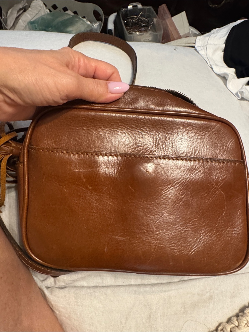 Patricia Nash Cognac Josie Crossbody Bag - Picture 7 of 16